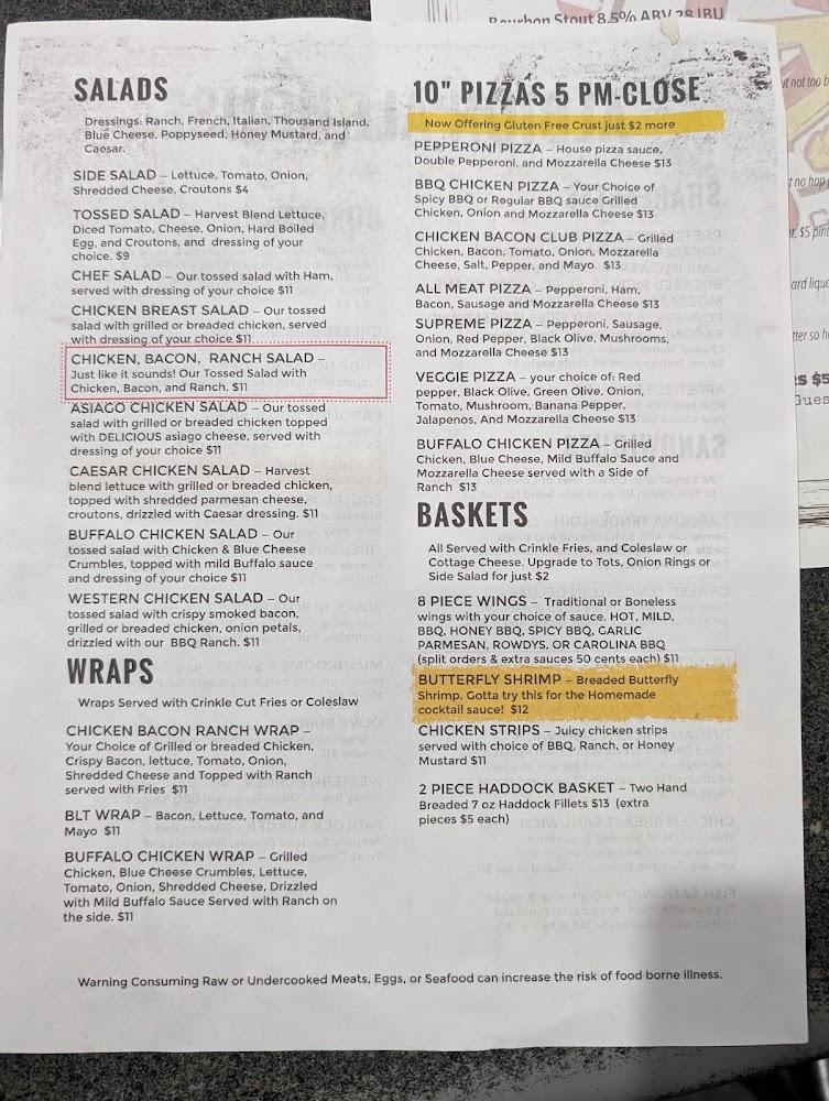Albion Alehouse Menu image 4